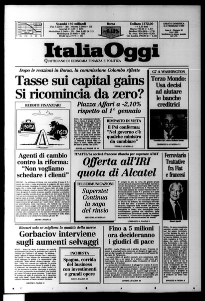 Italia oggi : quotidiano di economia finanza e politica